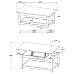 Lindenton Coffee Table with Storage and Lift Top By Coaster Furniture - Image 9
