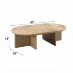 Markku Coffee Table Marble Top by ACME - Image 4