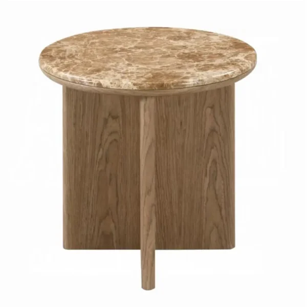 Markku Real Marble End Table by ACME - Image 2