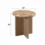 Markku Real Marble End Table by ACME - Image 3