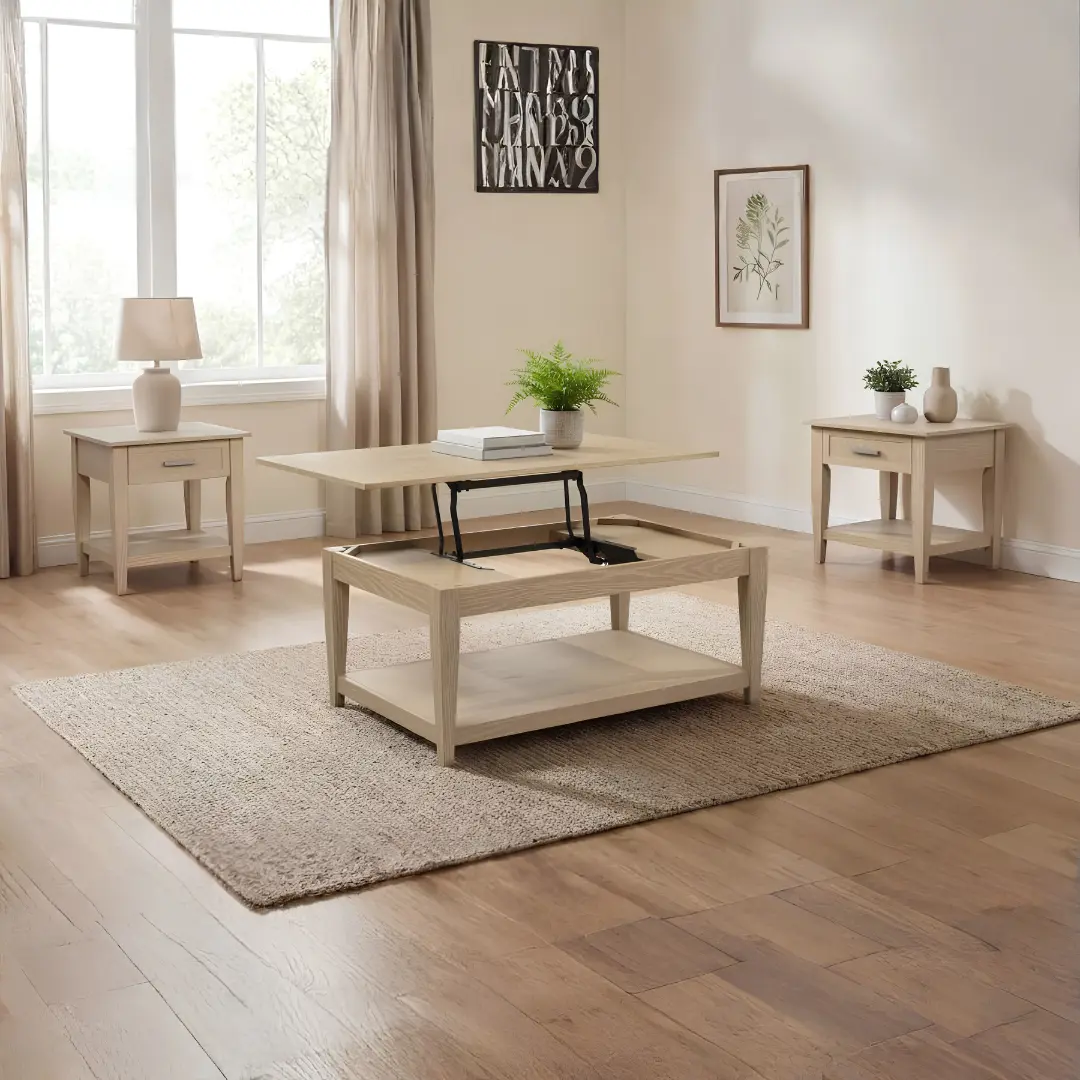 Lindenton Wooden Coffee Table Set of 3 By Coaster Furniture | U-Trade Furniture Wooden Coffee Table Set of 3
