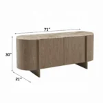 Markku Marble Top Console Table with Storage by ACME - Image 5