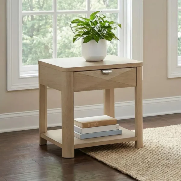 Marcelo Wood End Table with Storage By Coaster Furniture - Image 2