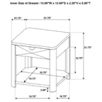 Marcelo Wood End Table with Storage By Coaster Furniture - Image 12