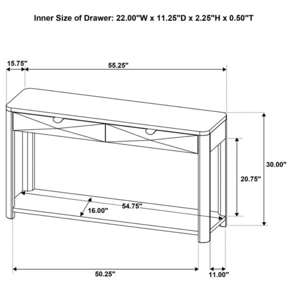 Marcelo Sofa Table with Drawers By Coaster Furniture - Image 11