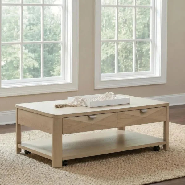 Marcelo Wood Coffee Table with Drawers By Coaster Furniture - Image 2