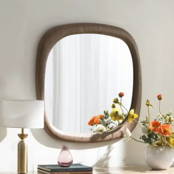 Markku Carved Oak Mirror by ACME - Image 2