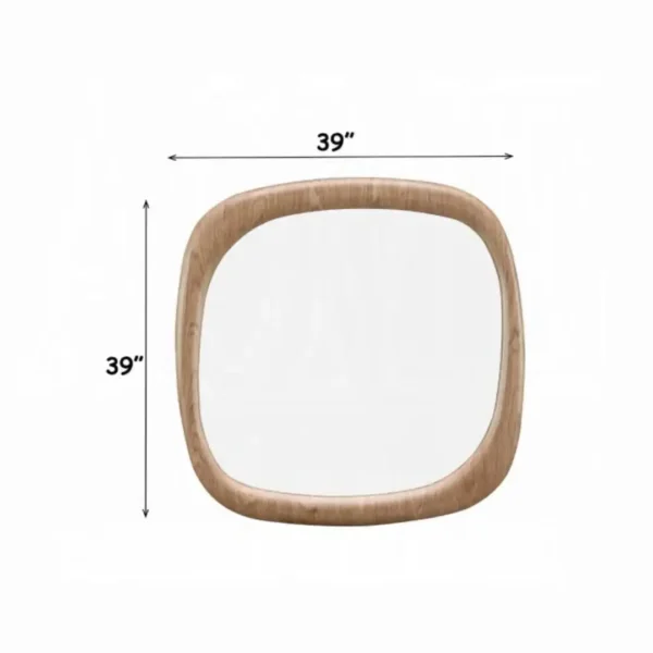 Markku Carved Oak Mirror by ACME - Image 3
