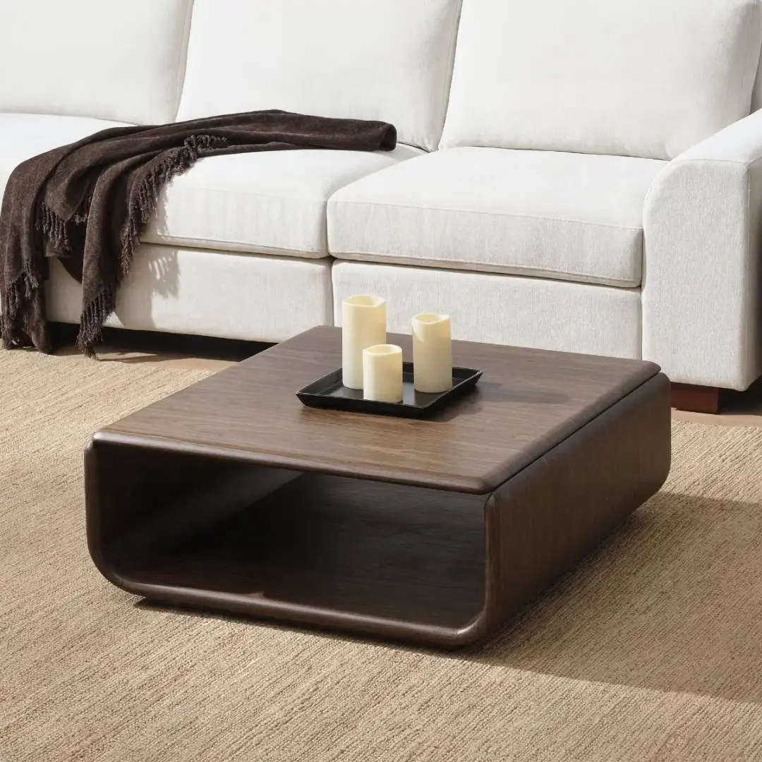 Lanza Walnut Coffee Table by ACME | U-Trade Furniture Walnut Coffee Table