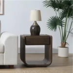 Walnut End Table with Drawer