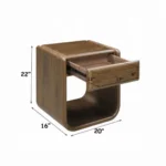 Lanza Walnut End Table with Drawer by ACME - Image 4