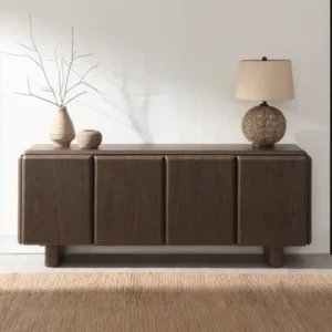Wood Console Table with Storage