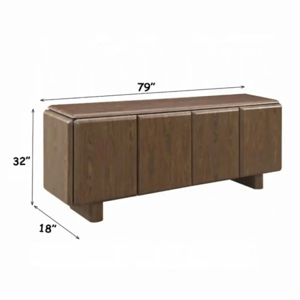 Lanza Wood Console Table with Storage by ACME - Image 4