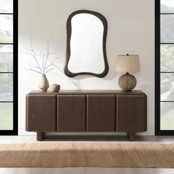 Lanza Wood Console Table with Storage by ACME - Image 5
