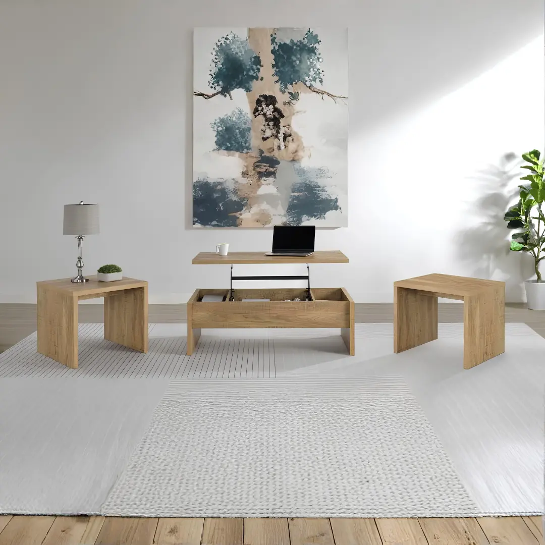 Canoga Lift Top Wooden Coffee Table Set By Coaster Furniture | U-Trade Furniture Wooden Coffee Table Set