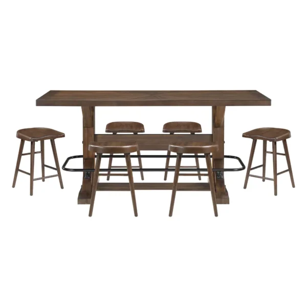 Oliver Wood Counter Height Dining Set For 6 By Homelegance - Image 3