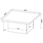 Devar Square Coffee Table Set of 3 By Coaster Furniture - Image 9