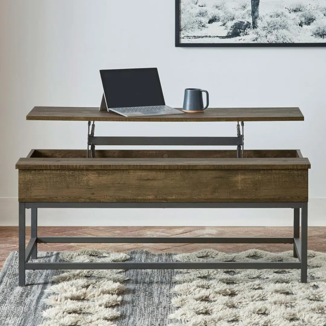 Byers Wood Lift Top Coffee Table Brown Oak By Coaster Furniture | U-Trade Furniture Wood Lift Top Coffee Table