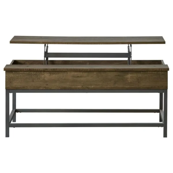 Byers Wood Lift Top Coffee Table Brown Oak By Coaster Furniture - Image 2