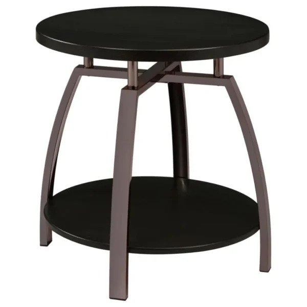 Dacre Round Modern End Table with Storage By Coaster Furniture - Image 3