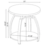 Dacre Round Modern End Table with Storage By Coaster Furniture - Image 6