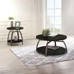 Dacre Wood Round Coffee Table with Storage By Coaster Furniture - Image 7
