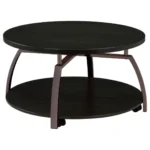 Dacre Wood Round Coffee Table with Storage By Coaster Furniture - Image 3