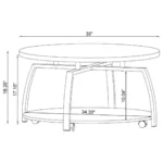 Dacre Wood Round Coffee Table with Storage By Coaster Furniture - Image 5