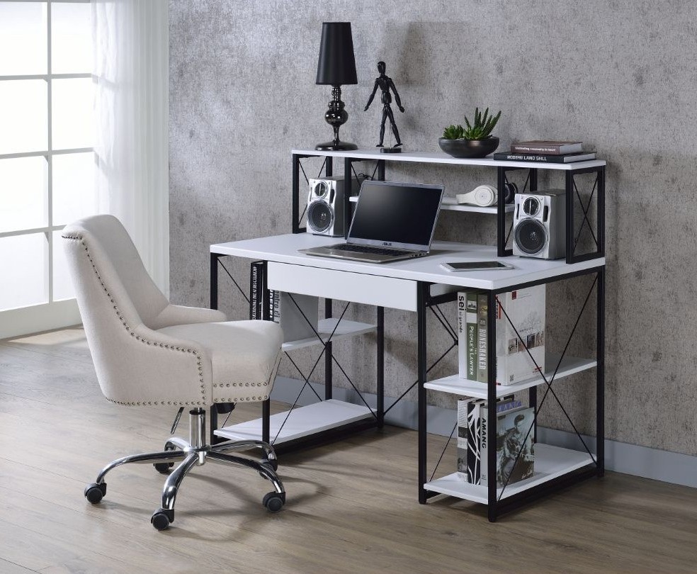 Home office desk in a California workspace