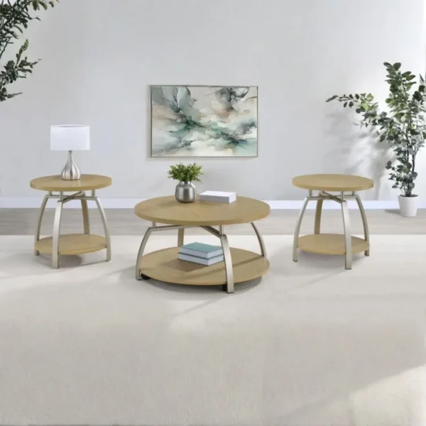 Dacre Round Coffee Table Set of 3 By Coaster Furniture - Image 6