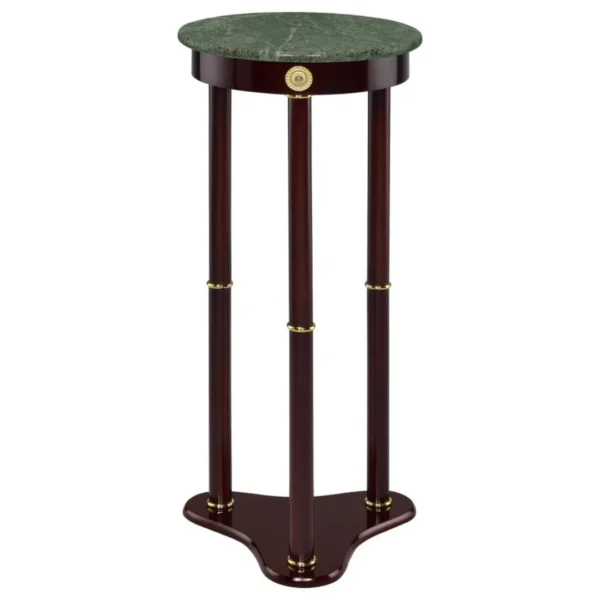 Edie Round Marble Top Plant Stand Merlot By Coaster Furniture - Image 2