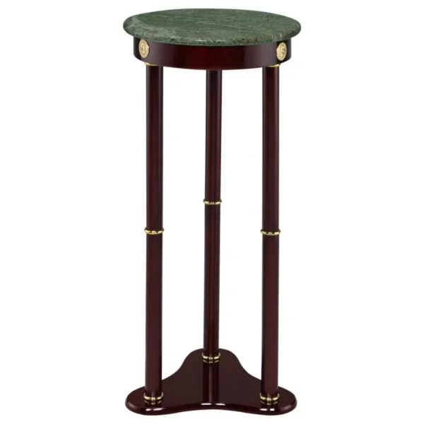 Edie Round Marble Top Plant Stand Merlot By Coaster Furniture - Image 3