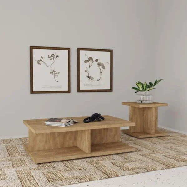 Cortona Rustic Wood Coffee Table Mango By Coaster Furniture - Image 7