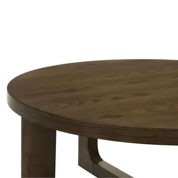 Kessler Sculptural Round Wood Coffee Table Set By Coaster Furniture - Image 4