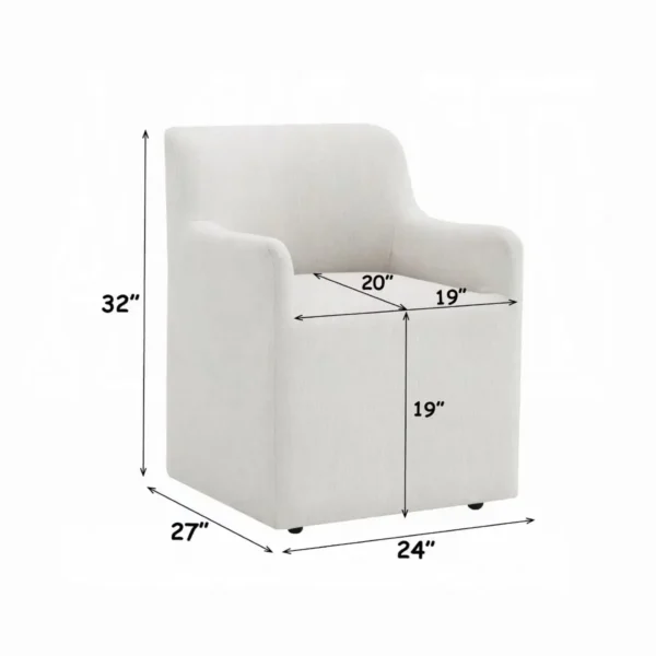 Cafell Cream Swivel Accent Chair by ACME - Image 5