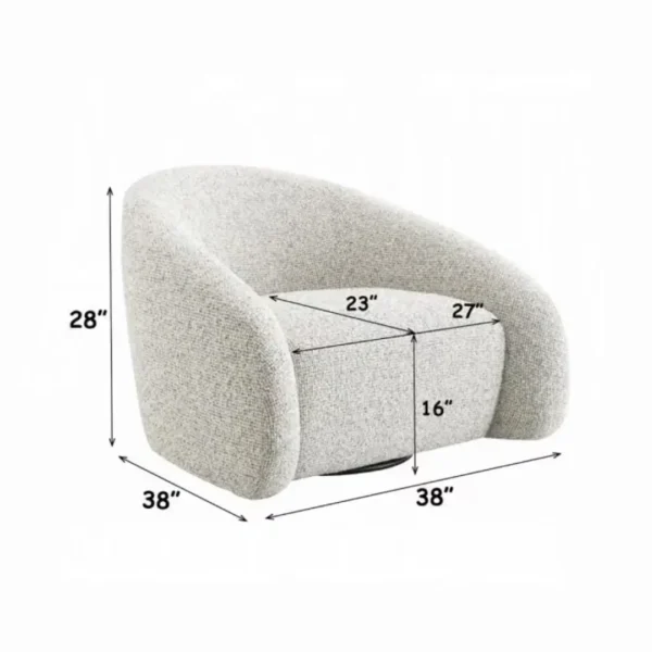 Zoey Gray Swivel Accent Chair by ACME - Image 6