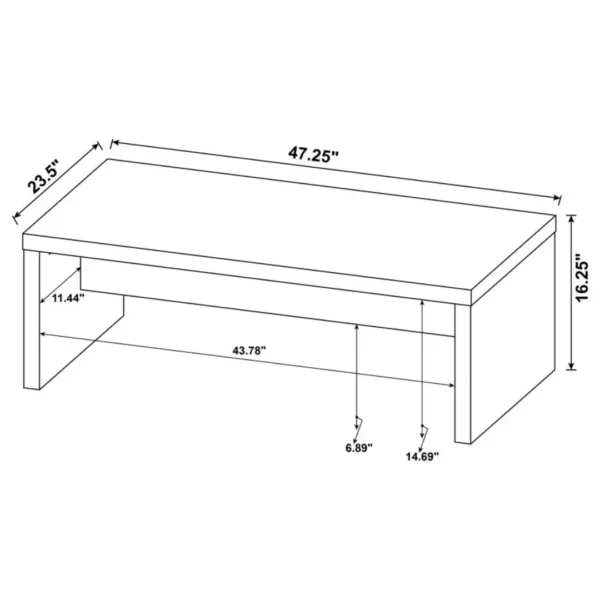 Lynette Mango Coffee Table Rectangle By Coaster Furniture - Image 6