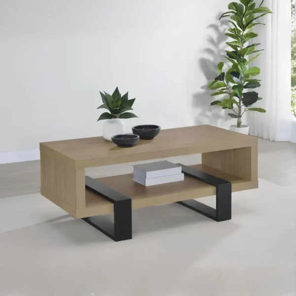 Dinard Wood and Metal Coffee Table By Coaster Furniture - Image 9