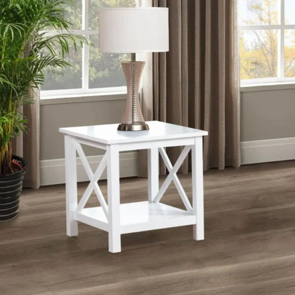 Skyview White Coffee Table and End Tables Set By Coaster Furniture - Image 4