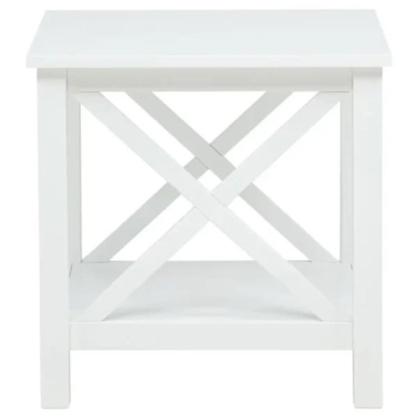 Skyview White Coffee Table and End Tables Set By Coaster Furniture - Image 12