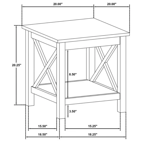 Skyview White Coffee Table and End Tables Set By Coaster Furniture - Image 14