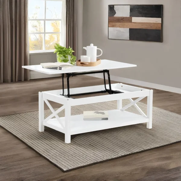 Skyview White Coffee Table and End Tables Set By Coaster Furniture - Image 3