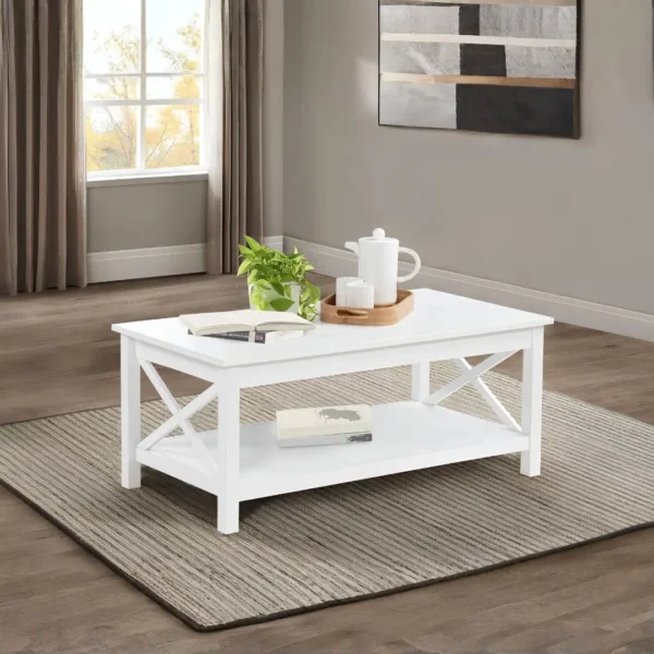Skyview 44-Inch Lift Top White Coffee Table By Coaster Furniture - Image 2