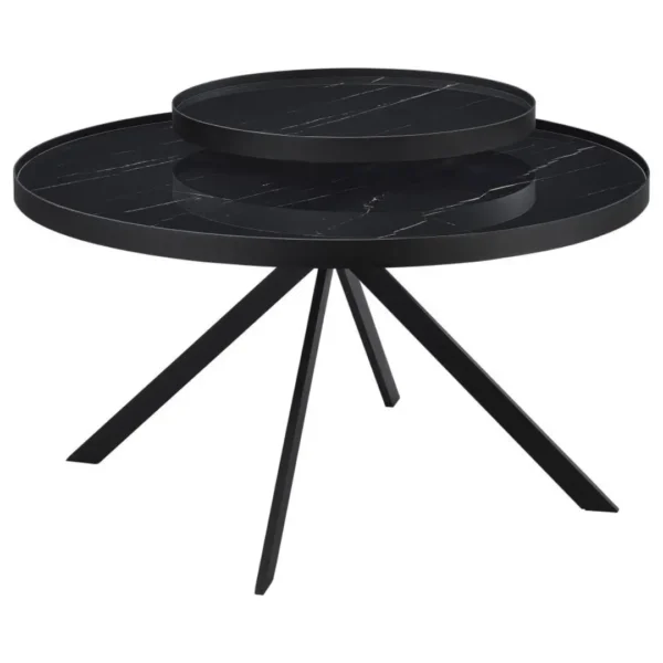 Briggs Round Glass Coffee Table By Coaster Furniture - Image 4