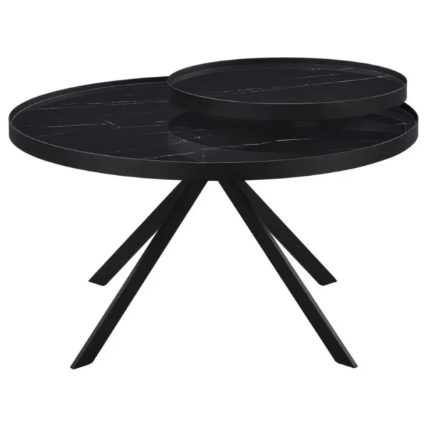 Briggs Round Glass Coffee Table By Coaster Furniture - Image 5