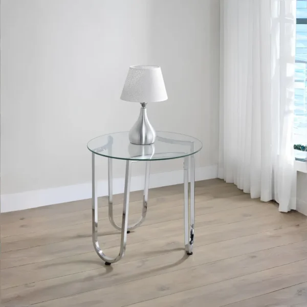Beller Chrome Glass Coffee Table Set By Coaster Furniture - Image 3