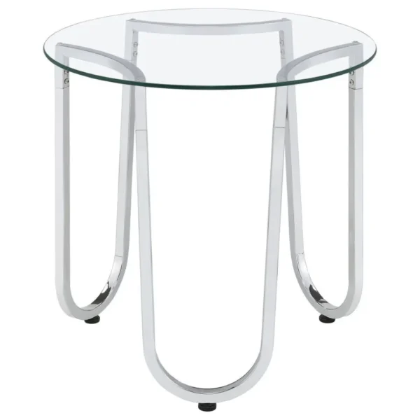 Beller Chrome Glass Coffee Table Set By Coaster Furniture - Image 11