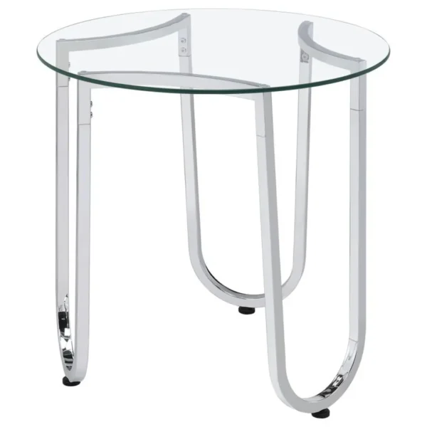 Beller Chrome Glass Coffee Table Set By Coaster Furniture - Image 10