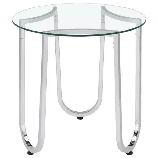 Beller Chrome Glass Coffee Table Set By Coaster Furniture - Image 9