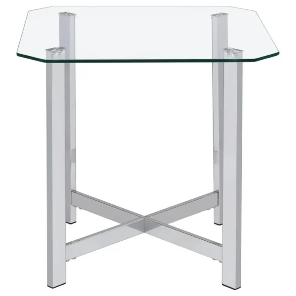 Cronin Metal and Glass Coffee Table set By Coaster Furniture - Image 6